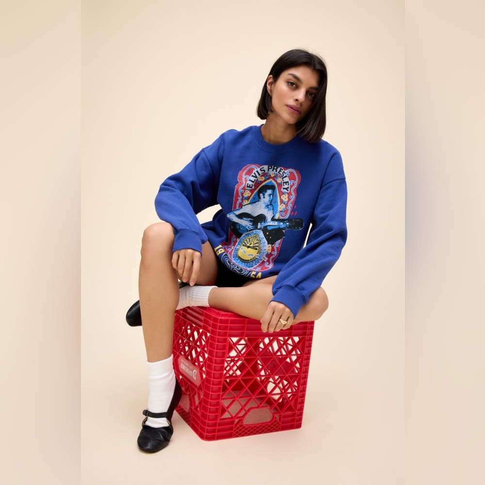 Daydreamer Sun Records x Elvis Sing This Song BF Crew Sweatshirt